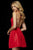 Sherri Hill - 52154 Sleeveless Taffeta Lace Up A-Line Short Dress In Red