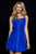 Sherri Hill - 52154 Sleeveless Taffeta Lace Up A-Line Short Dress In Blue