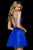 Sherri Hill - 52154 Sleeveless Taffeta Lace Up A-Line Short Dress In Blue