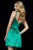 Sherri Hill - 52167 Boat Neck V Back Satin Cocktail Dress In Green