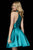 Sherri Hill - 52181 High Halter Neck Satin A-Line Dress In Green