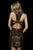 Sherri Hill - 52188 Metallic High Neck Sheath Dress In Brown