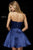 Sherri Hill - 52190 Strapless Satin Cocktail Dress with Beaded Pockets In Blue