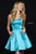 Sherri Hill - 52190 Strapless Satin Cocktail Dress with Beaded Pockets In Blue