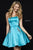 Sherri Hill - 52190 Strapless Satin Cocktail Dress with Beaded Pockets In Blue