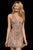 Sherri Hill - 52200 Beaded Lace Up Bandeau Short Dress In Neutral