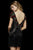 Sherri Hill - 52209 Beaded Wide V-neck Sheath Cocktail Dress In Black and Multi-Color