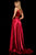 Sherri Hill - 52230 Two Piece Halter Charmeuse A Line Dress In Red