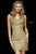 Sherri Hill - 52241 Jeweled Lace Short Sheath Dress In Gold