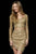 Sherri Hill - 52243 Metallic Lace Two Piece Long Sleeves Dress In Gold