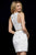 Sherri Hill - 52250 Short Two Piece Beaded Halter Dress In White and Silver