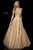 Sherri Hill - 52266 Long Halter Sequined Tulle Skirt Dress In Neutral and Silver