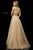 Sherri Hill - 52266 Long Halter Sequined Tulle Skirt Dress In Neutral and Silver