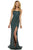 Sherri Hill - 52268 Beaded Lace Up Backless Long Dress In Green