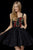 Sherri Hill - 52271 Bedazzled Semi-Sweetheart Tulle A-line Dress In Black and Multi-Color
