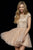 Sherri Hill - 52273 Beaded Cap Sleeve Tulle A Line Short Dress In Neutral and Silver