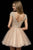 Sherri Hill - 52273 Beaded Cap Sleeve Tulle A Line Short Dress In Neutral and Silver