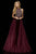 Sherri Hill - 52275 Beaded High Halter Dress With Overskirt In Red