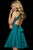 Sherri Hill - 52281 Short Beaded High Halter Chiffon A-line Dress In Green