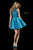 Sherri Hill - 52285 Beaded Halter Cutout Taffeta A Line Dress In Blue