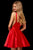 Sherri Hill - 52293 Short Bateau Satin A-line Dress In Red