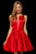 Sherri Hill - 52293 Short Bateau Satin A-line Dress In Red