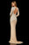 Sherri Hill - 52313 Beaded Long Sleeve Sheath Dress In Neutral and Silver