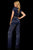 Sherri Hill - 52314 Embellished Jewel Neck Jumpsuit In Blue and Multi-Color
