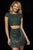 Sherri Hill - 52317 Two Piece Beaded Fringe Fitted Short Dress In Green