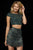 Sherri Hill - 52317 Two Piece Beaded Fringe Fitted Short Dress In Green