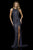 Sherri Hill - 52331 Beaded High Halter Neckline Dress with Slit In Gray