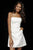 Sherri Hill - 52335 Strapless Brocade Short A-Line Dress In White