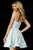 Sherri Hill - 52337 Brocade Print Strapless A-Line Short Dress In Blue