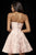 Sherri Hill - 52337 Brocade Print Strapless A-Line Short Dress In Pink