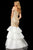 Sherri Hill - 52347 Cap Sleeved Off Shoulder Tiered Mermaid Dress In White and Gold