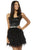Sherri Hill - 52350 Sleeveless Satin Scoop Feather Short A Line Dress In Black