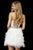 Sherri Hill - 52350 Sleeveless Satin Scoop Feather Short A Line Dress In White