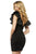 Sherri Hill - 52359 Ruffled Cap Sleeve Deep V-neck Mikado Dress In Black