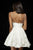 Sherri Hill - 52385 V Neck Brocade A-Line Short Dress In White