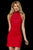 Sherri Hill - 52387 Beaded Lace High Halter Sheath Dress In Red