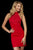 Sherri Hill - 52387 Beaded Lace High Halter Sheath Dress In Red