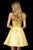 Sherri Hill - 52397 Strapless Fit and Flare Short Satin Dress In Yellow