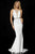 Sherri Hill - 52398 Beaded Halter Mikado Trumpet Dress In White