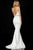 Sherri Hill - 52398 Beaded Halter Mikado Trumpet Dress In White