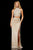 Sherri Hill - 52399 Two-Piece Halter Neck Long Dress In Neutral and Silver