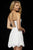 Sherri Hill - 52401 Straight Across Lace A-Line Cocktail Dress In White