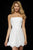 Sherri Hill - 52401 Straight Across Lace A-Line Cocktail Dress In White