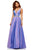 Sherri Hill - 52414 Plunging Bodice Beaded A Line Dress In Purple