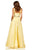 Sherri Hill - 52414 Plunging Bodice Beaded A Line Dress In Yellow