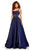 Sherri Hill - 52423 Beaded Scoop Neck Ballgown With Train In Blue